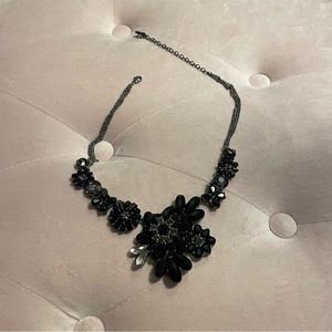 Black Floral Necklace